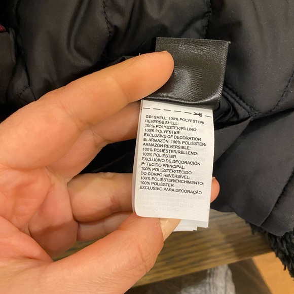 North Face Kid’s Reversible Mount Chimbo Hooded Buffalo Print Coat, Toddler 2T-3 - Picture 6 of 7